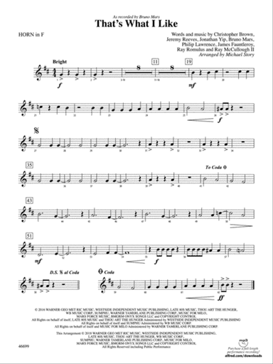 That's What I Like: 1st F Horn