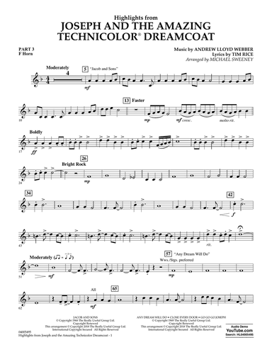 Highlights from Joseph and the Amazing Technicolor Dreamcoat - Pt.3 - F Horn