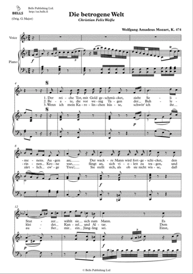 Die betrogne Welt, K. 474 (F Major)