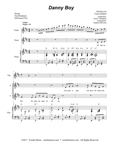 Danny Boy (Funeral Version) (2-part choir - (Soprano and Tenor)