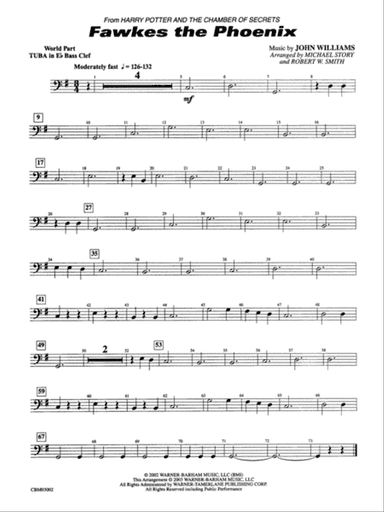 Fawkes the Phoenix (from Harry Potter and the Chamber of Secrets): WP E-flat Tuba B.C.