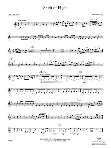 Spirit of Flight: 2nd F Horn