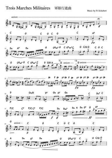 "Trois Marches Militaires" Cdur