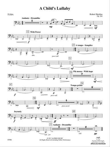 A Child's Lullaby: Tuba