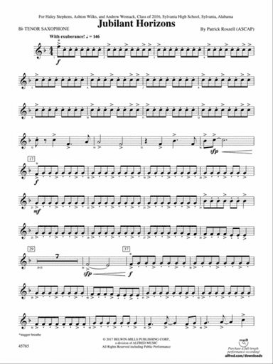 Jubilant Horizons: B-flat Tenor Saxophone