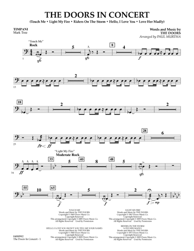The Doors in Concert (arr. Paul Murtha) - Timpani