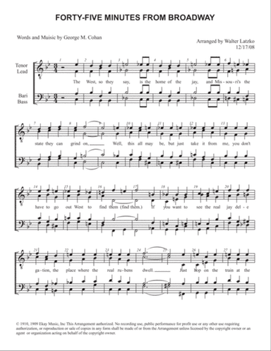 FORTY-FIVE MINUTES FROM BROADWAY