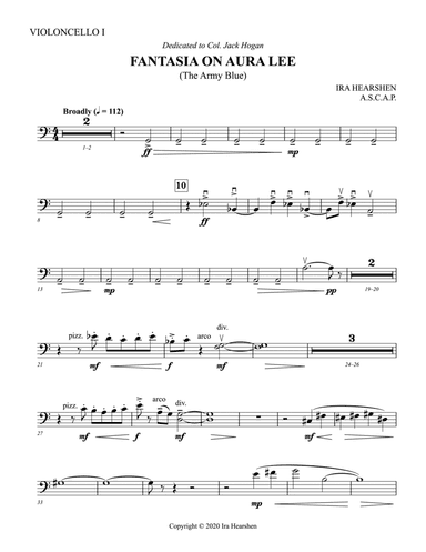 Fantasia on Aura Lee: Cello