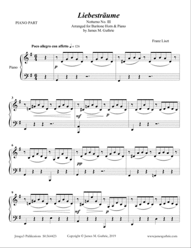 Liszt: Liebestraume for Baritone Horn & Piano