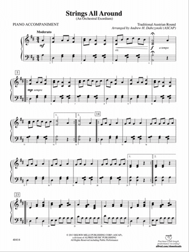 Strings All Around: Piano Accompaniment