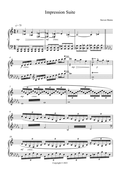 Impressions Suite for solo piano