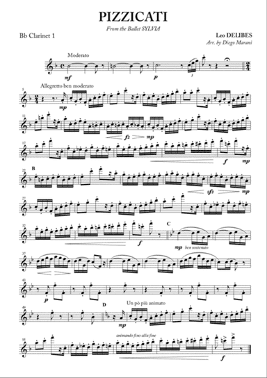 Pizzicati for Clarinet Quartet