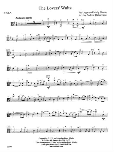 The Lover's Waltz: Viola