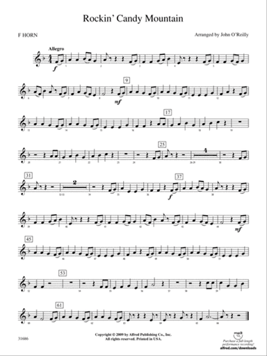 Rockin' Candy Mountain: 1st F Horn