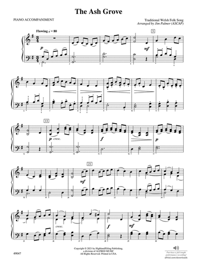 The Ash Grove: Piano Accompaniment