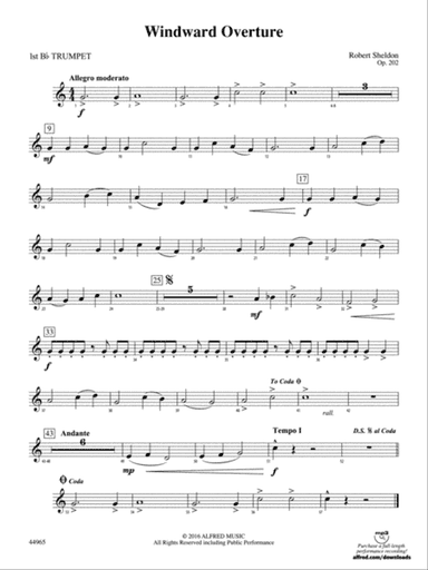 Windward Overture: 1st B-flat Trumpet