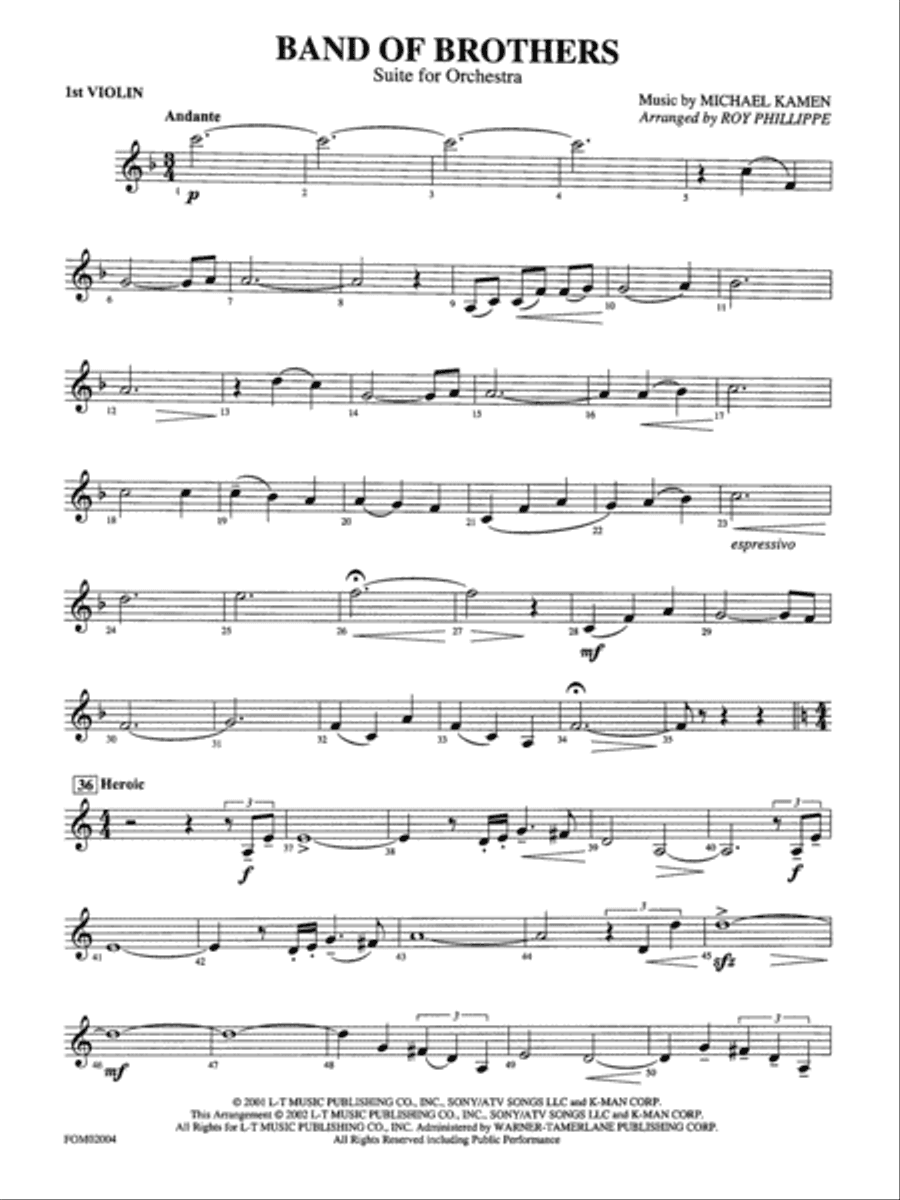 Band of Brothers: 1st Violin