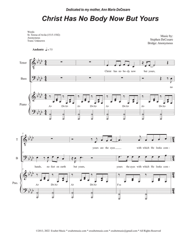 Christ Has No Body Now But Yours (2-part choir - (TB)