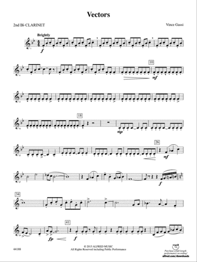 Vectors: 2nd B-flat Clarinet