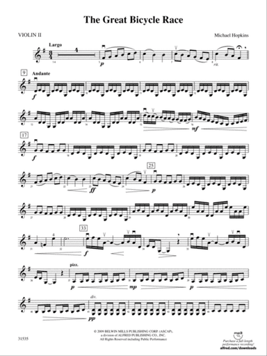 The Great Bicycle Race: 2nd Violin