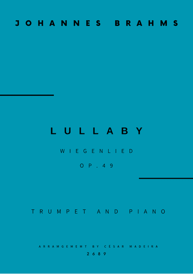 Brahms' Lullaby - Bb Trumpet and Piano (Full Score and Parts)