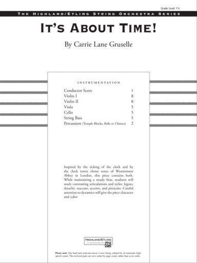 It's About Time!: Score