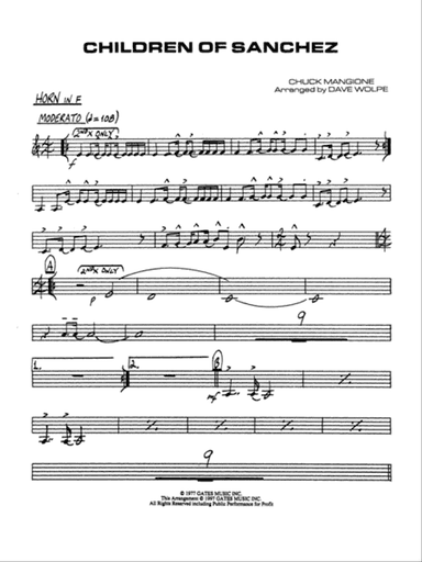 Children of Sanchez: 1st F Horn