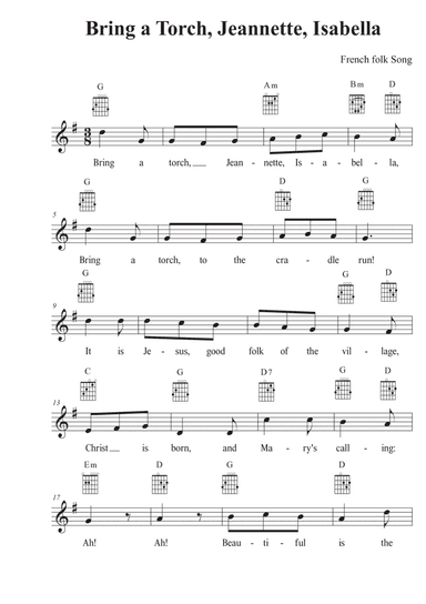 Bring a Torch, Jeannette, Isabella