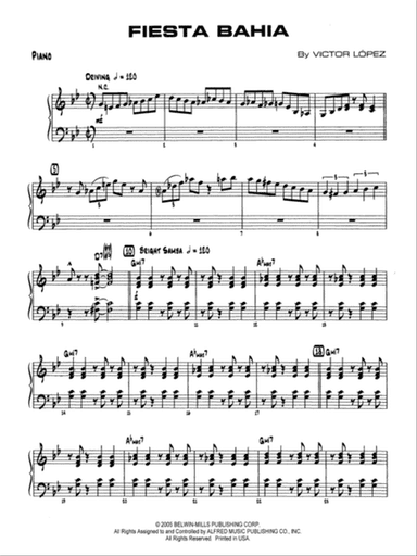Fiesta Bahia: Piano Accompaniment