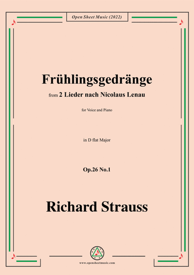 Richard Strauss-Frühlingsgedränge,in D flat Major