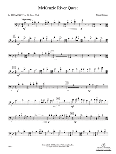 McKenzie River Quest: (wp) 1st B-flat Trombone B.C.