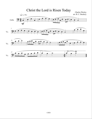 Christ the Lord is Risen Today (cello solo)