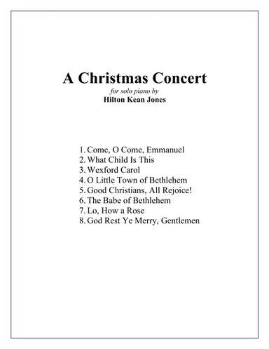 A Christmas Concert for Solo Piano