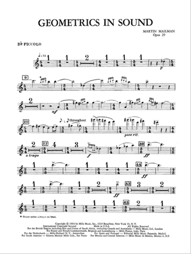 Geometrics in Sound, Op. 29: Piccolo