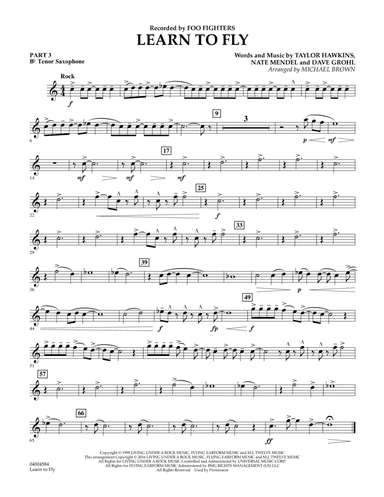 Learn to Fly - Pt.3 - Bb Tenor Saxophone