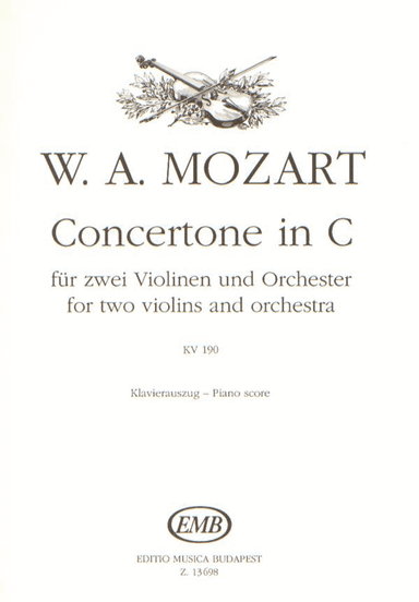 Concertone in C für zwei Violinen und Orchester