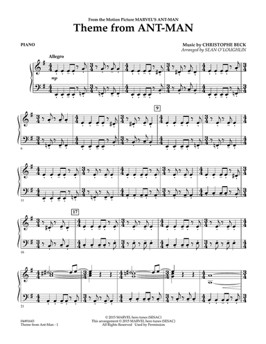 Theme from Ant-Man - Piano