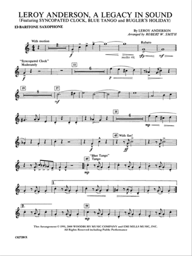 Leroy Anderson -- A Legacy in Sound: E-flat Baritone Saxophone