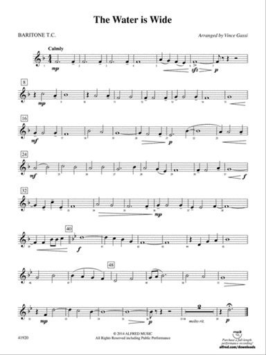 The Water Is Wide: Baritone T.C.