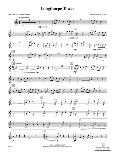 Longthorpe Tower: E-flat Alto Saxophone