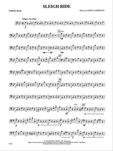 Sleigh Ride: String Bass