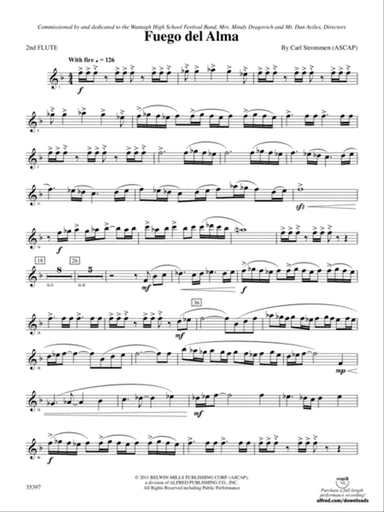 Fuego del Alma: 2nd Flute
