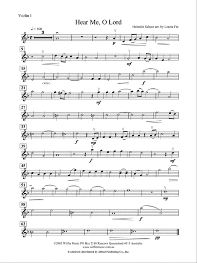 Hear Me O Lord: 1st Violin