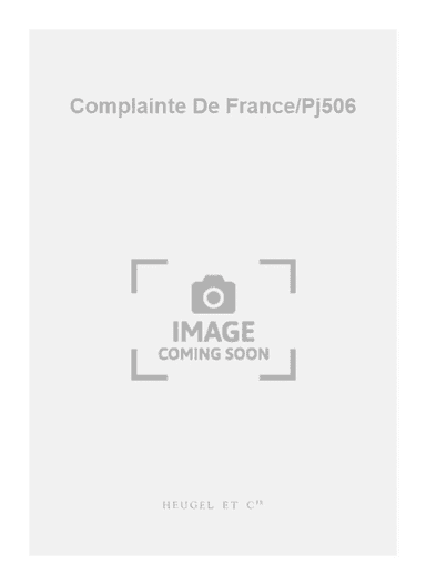 Complainte De France/Pj506