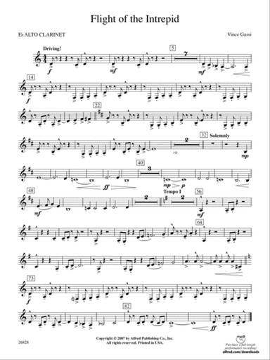 Flight of the Intrepid: E-flat Alto Clarinet