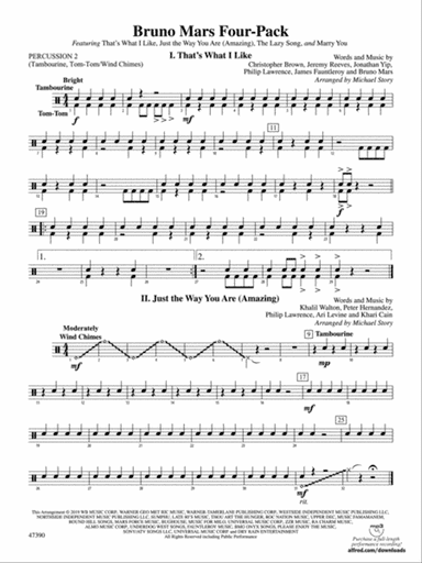 Bruno Mars Four-Pack: 2nd Percussion