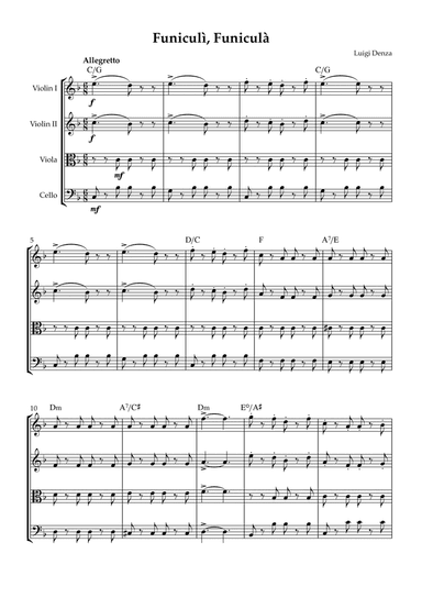 Funiculì, Funiculà - String Quartet