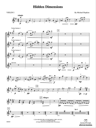 Hidden Dimensions: 1st Violin