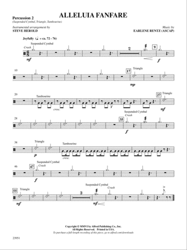 Alleluia Fanfare: 2nd Percussion