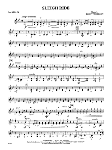 Sleigh Ride: 2nd Violin